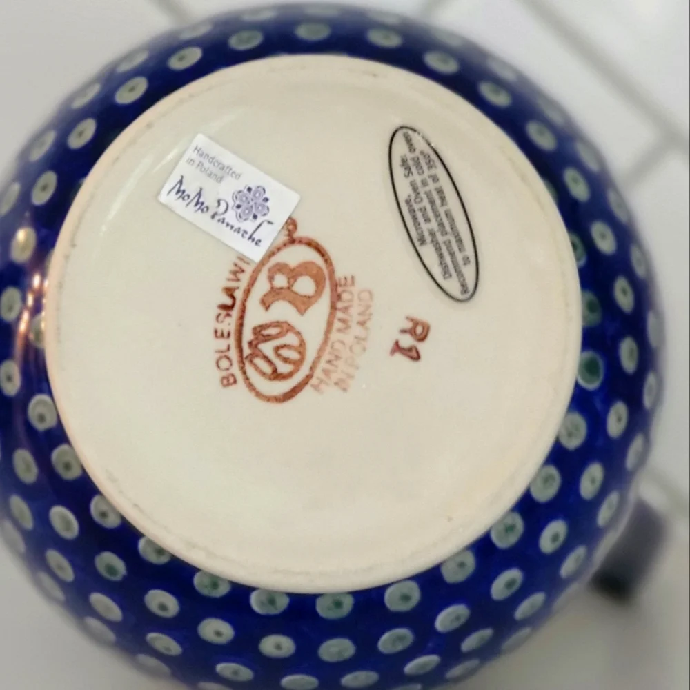 POLISH POTTERY LARGE PITCHER BNWT - Picture 5 of 6